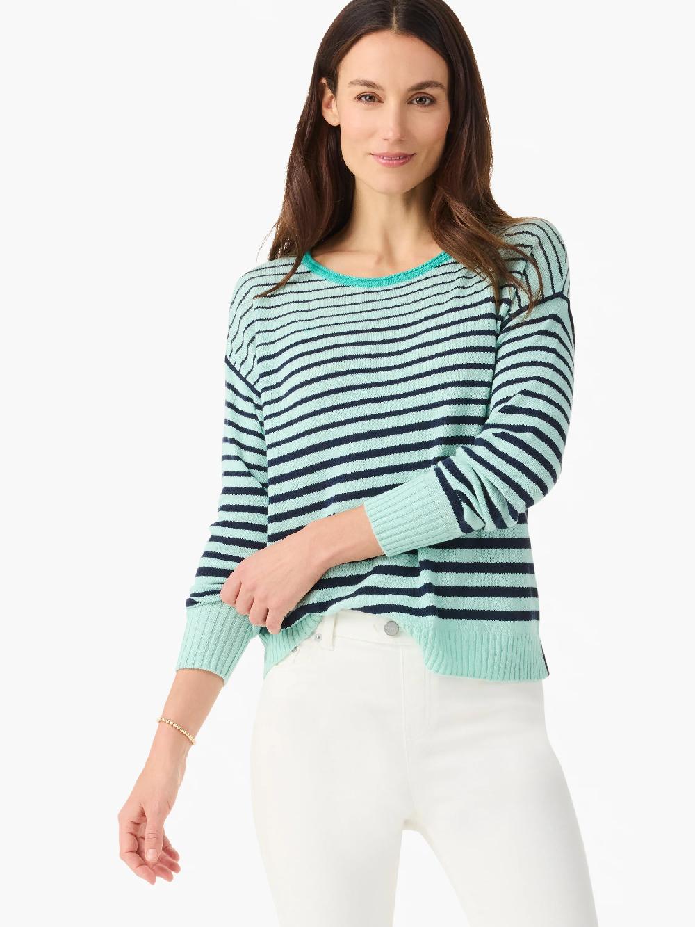 nic zoe Striped Up Supersoft Sweater