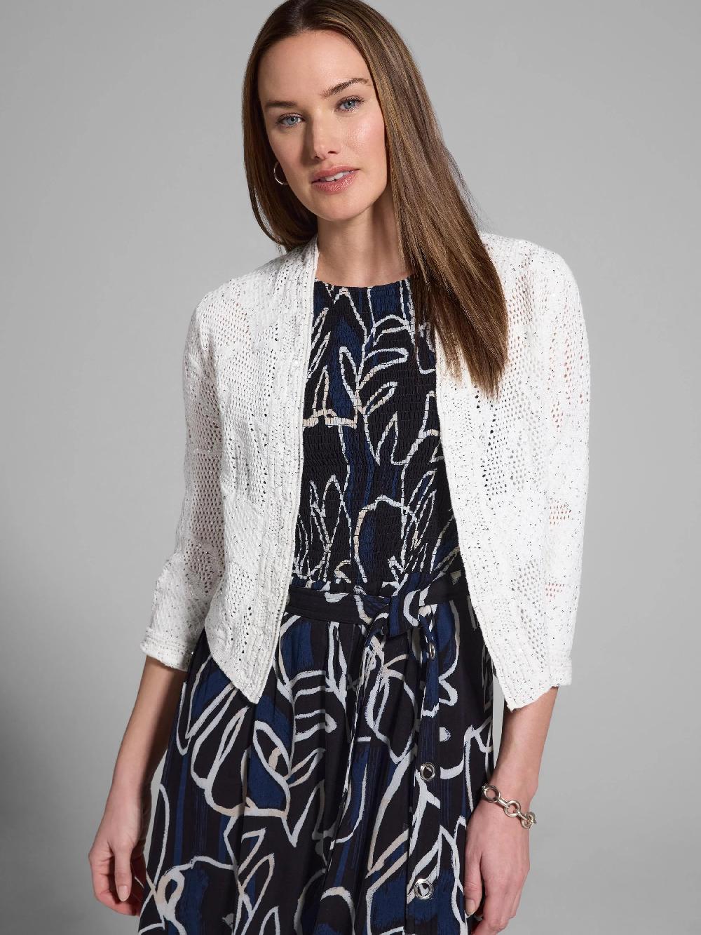 nic zoe Subtle Sequin Cardigan