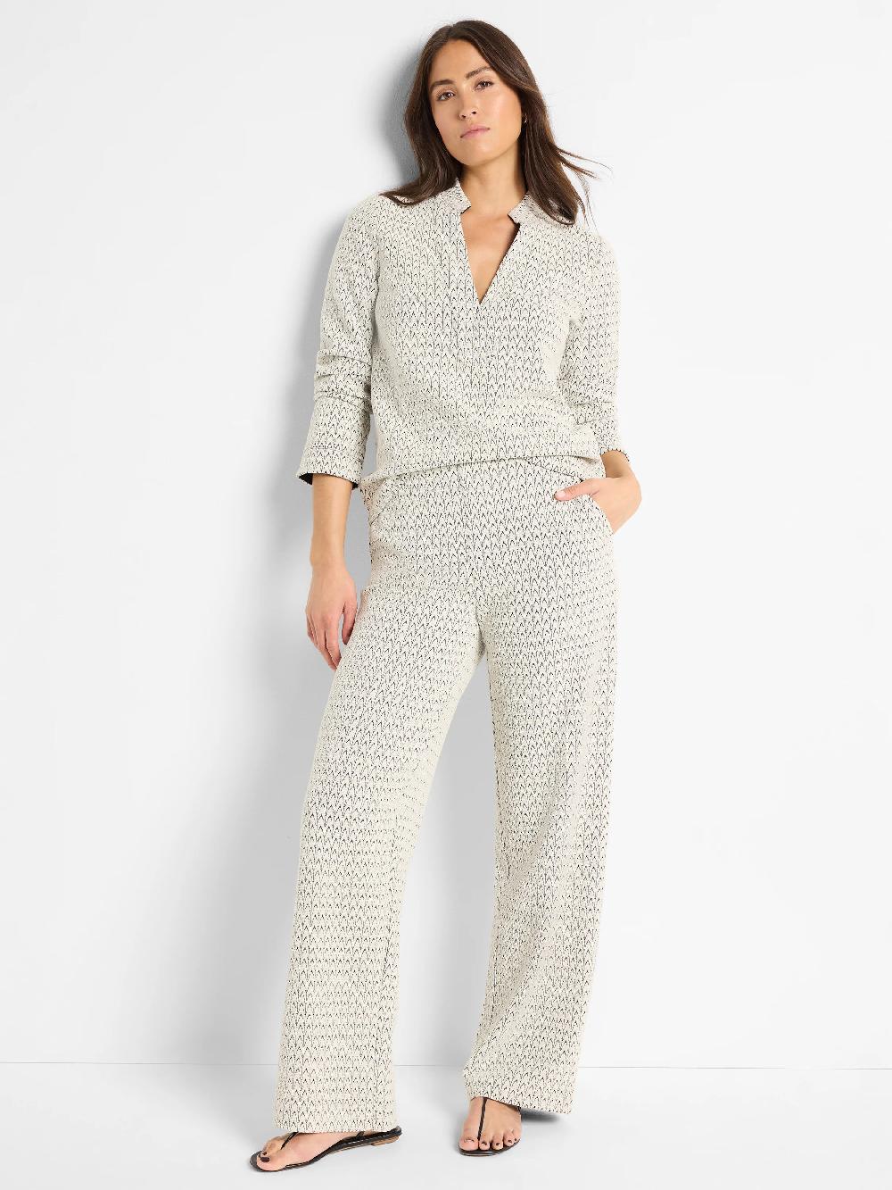 Nic Zoe Subtle Swirl Knit Top