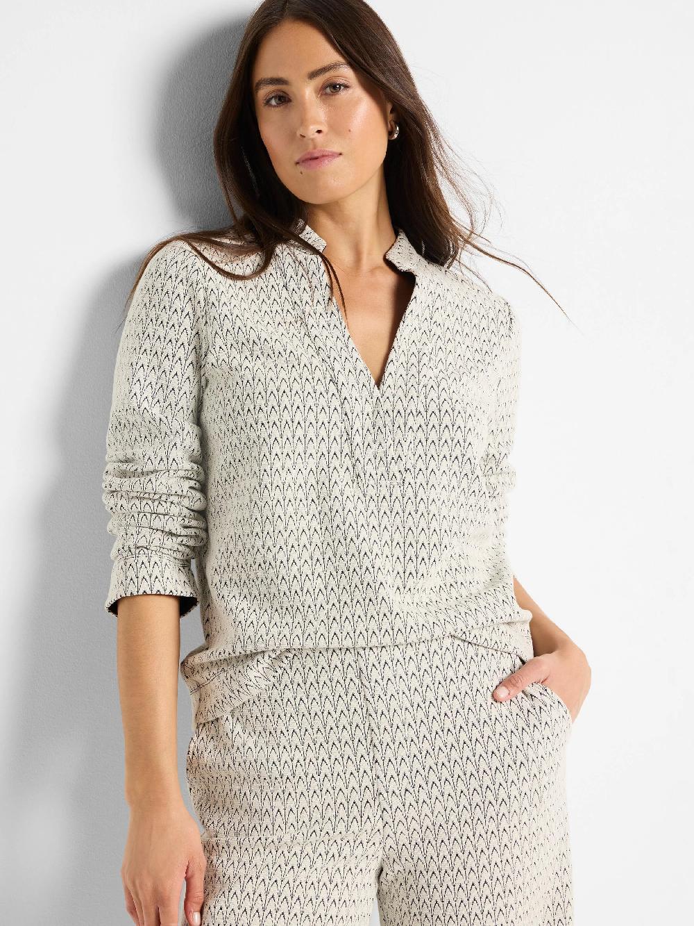 nic zoe Subtle Swirl Knit Top