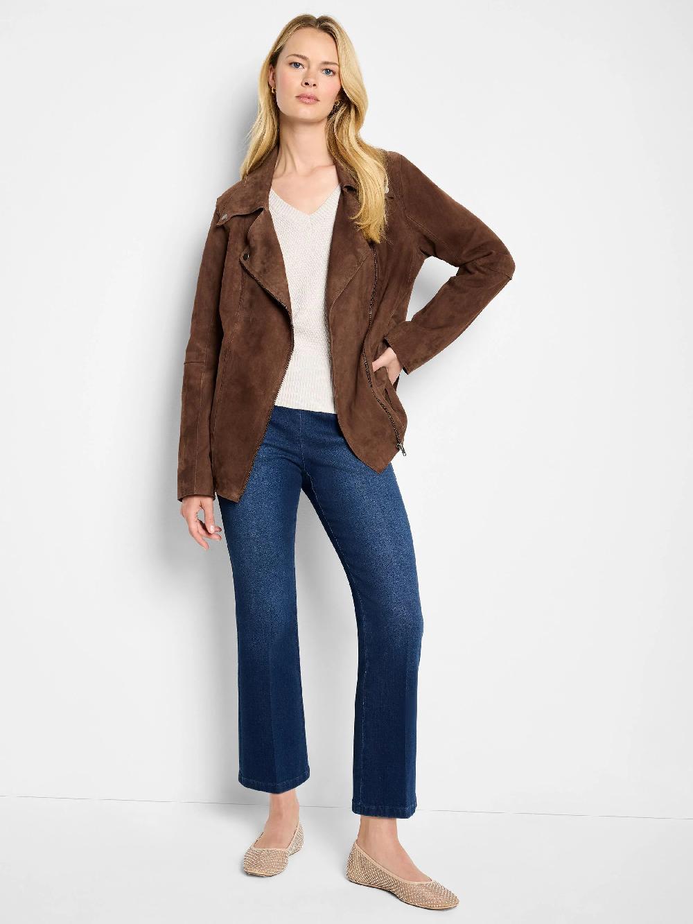 Nic Zoe Suede Snap Jacket