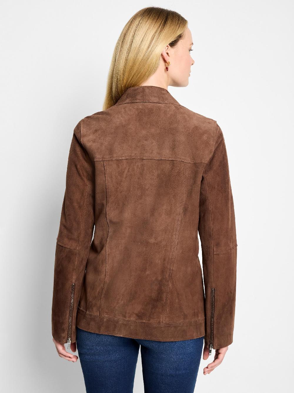 Nic Zoe Suede Snap Jacket