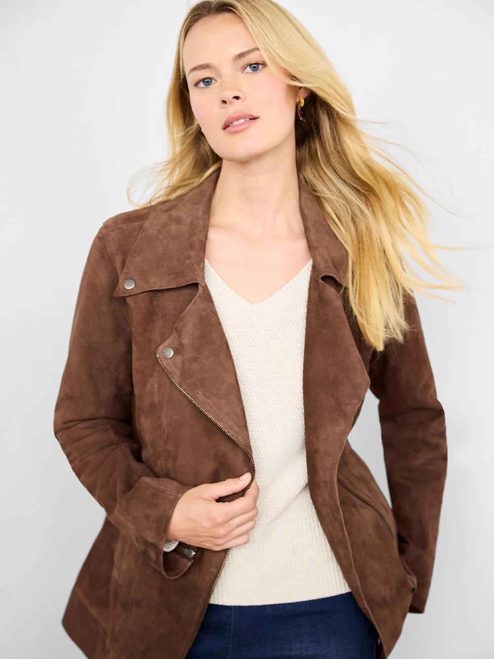 nic zoe Suede Snap Jacket