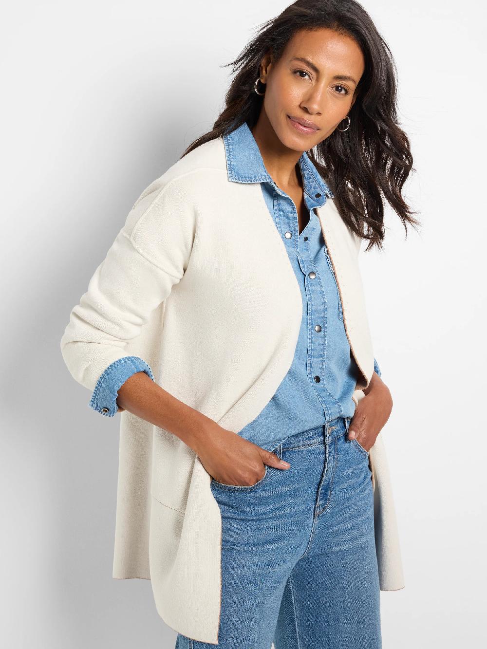 Nic Zoe Sunset Breeze Reversible Knit Jacket