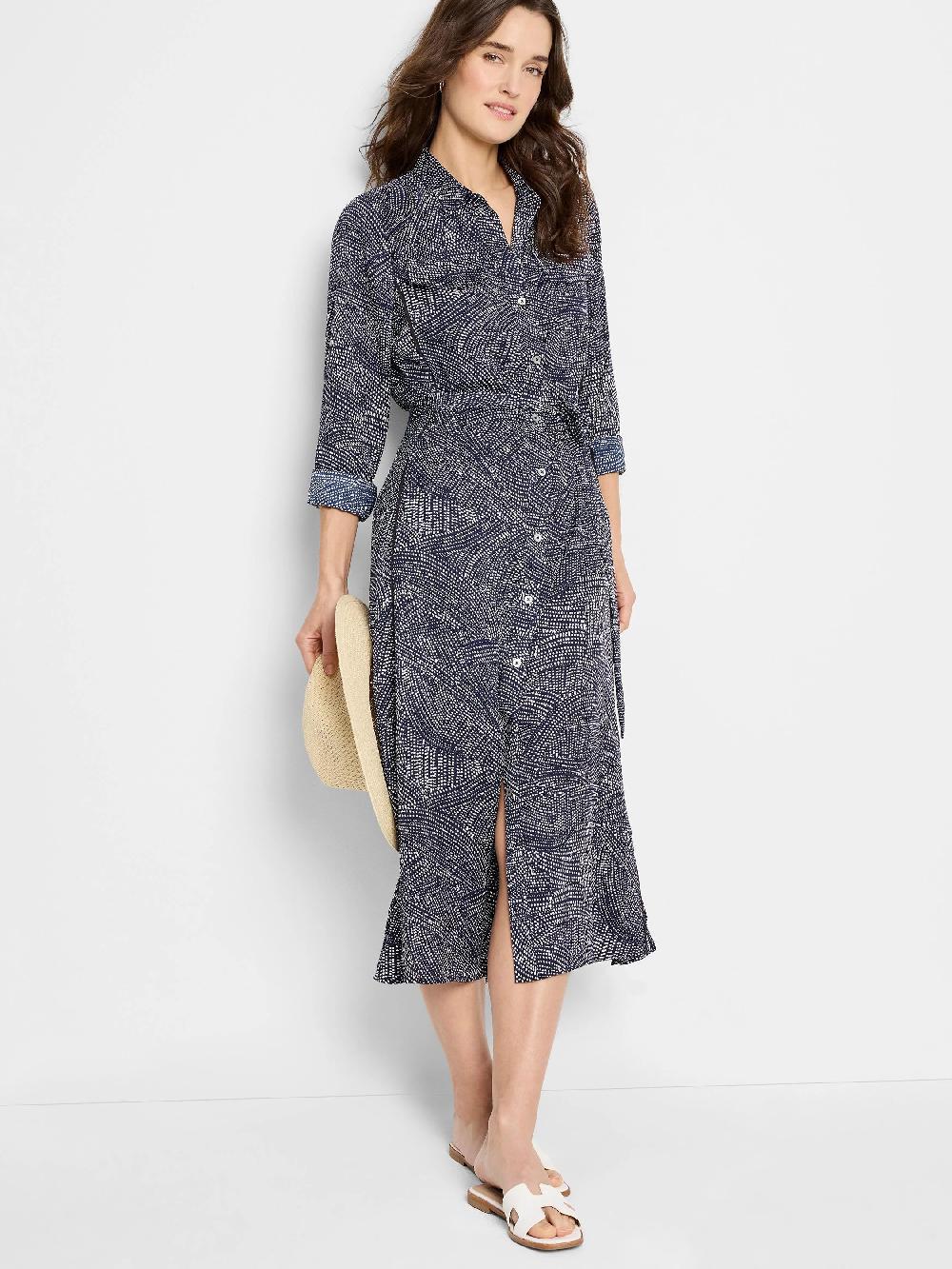 nic zoe Swirling Sands Shirt Dress