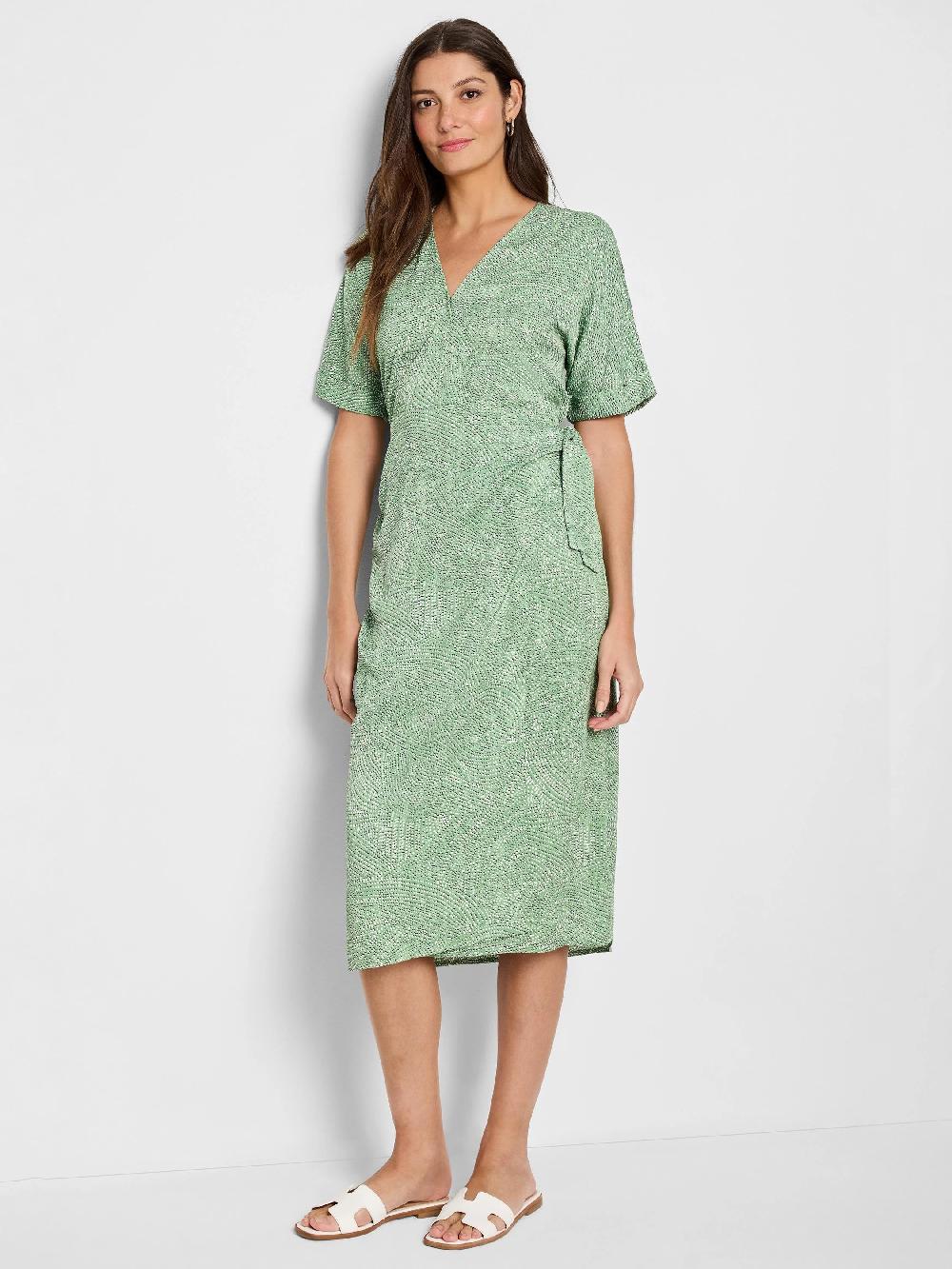 nic zoe Swirling Sands Wren Wrap Dress
