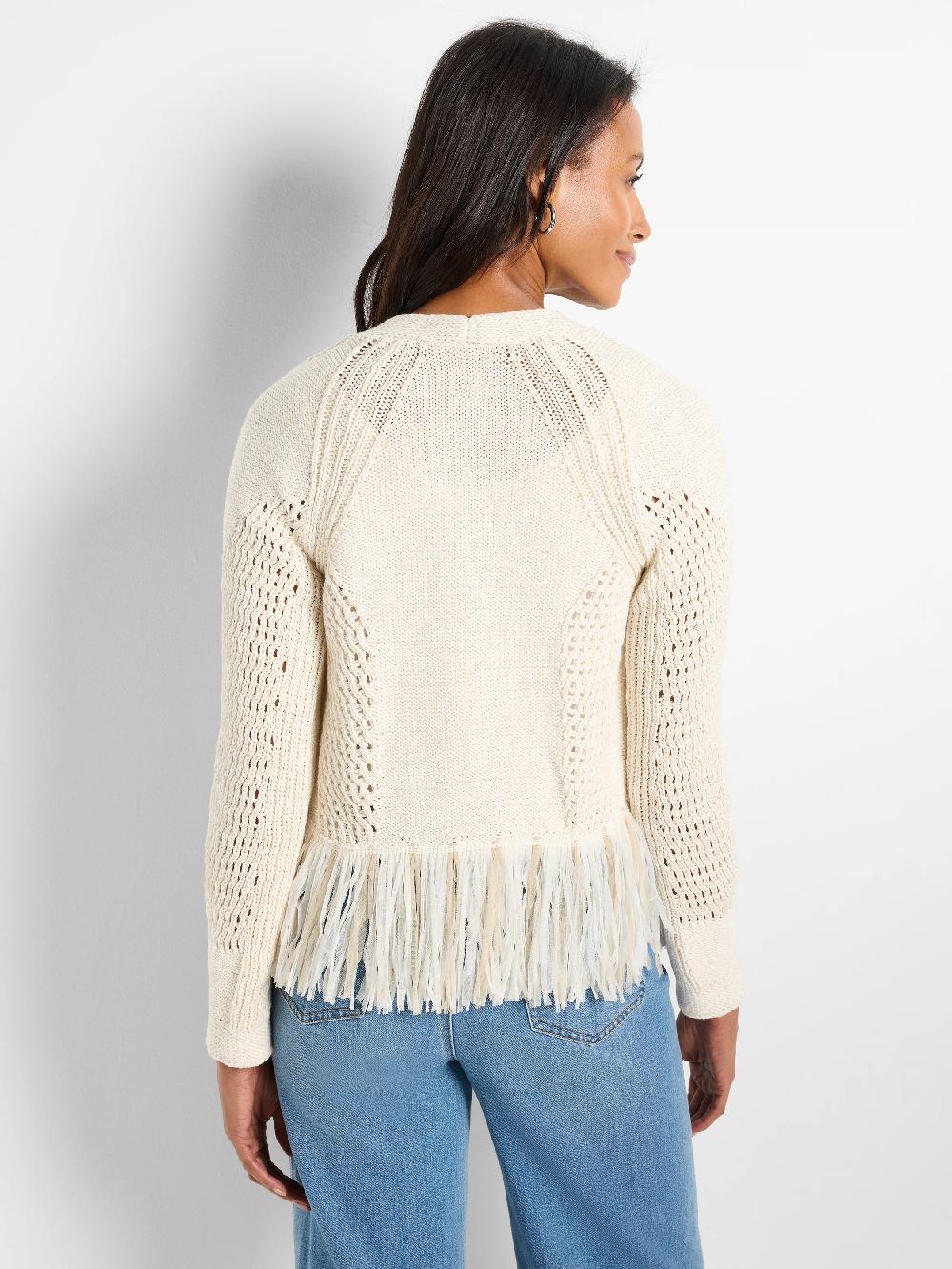 Nic Zoe Tape Fringe Cardigan