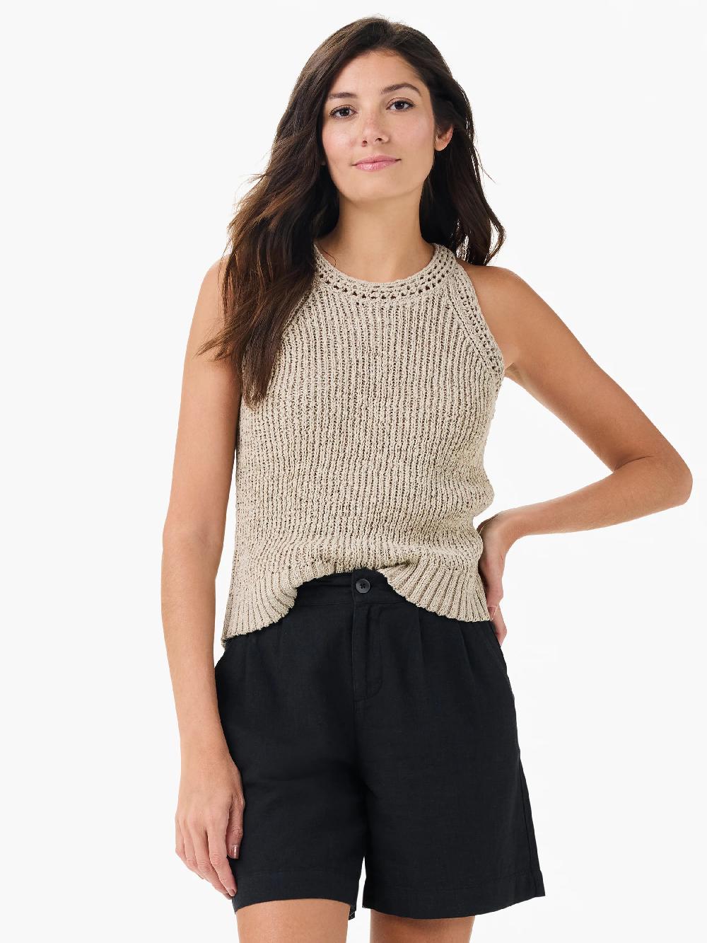 nic zoe Tape Yarn High Neck Tank
