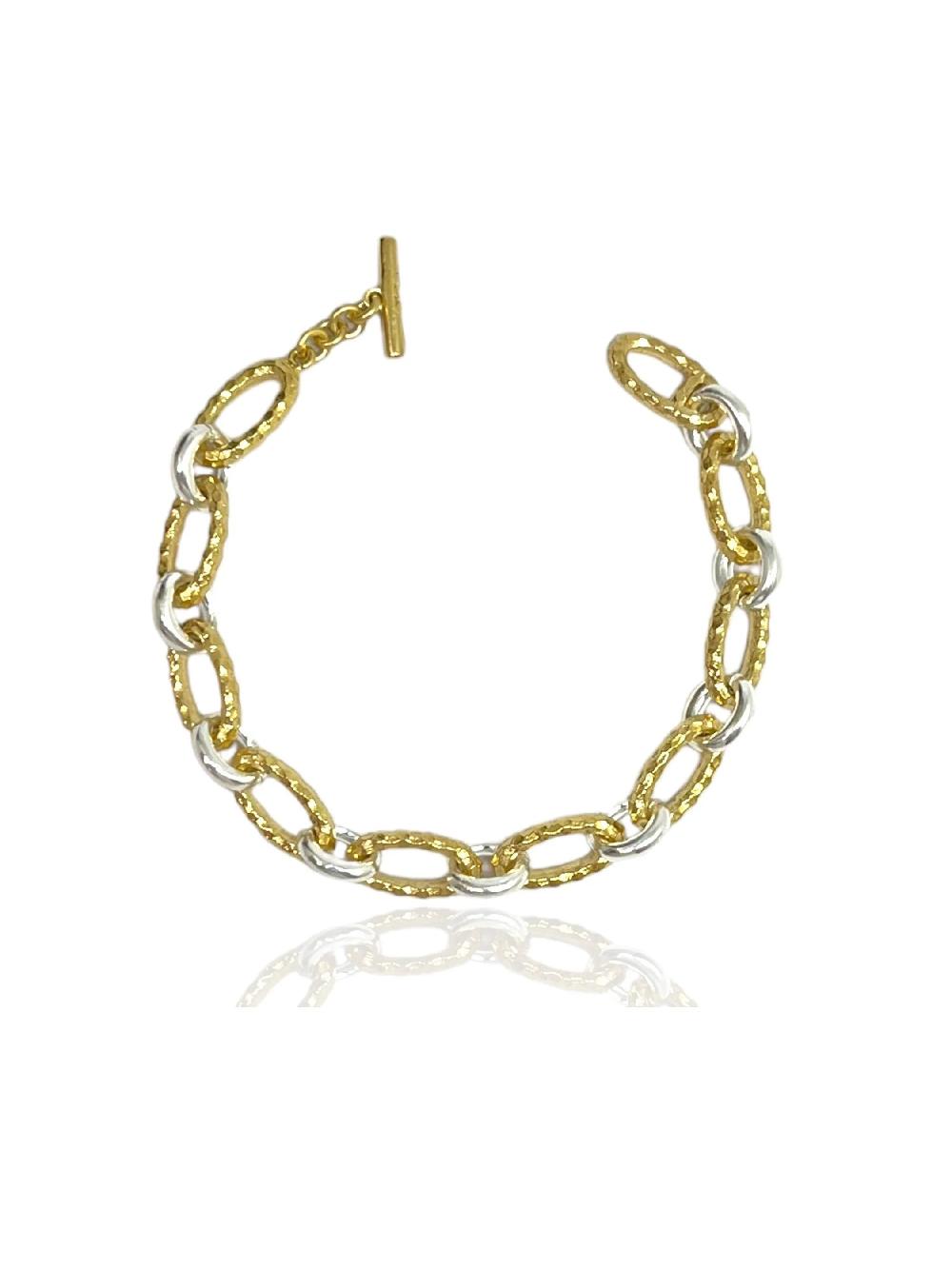 nic zoe Tat2 Designs Gold Two-Toned Chain Bracelet
