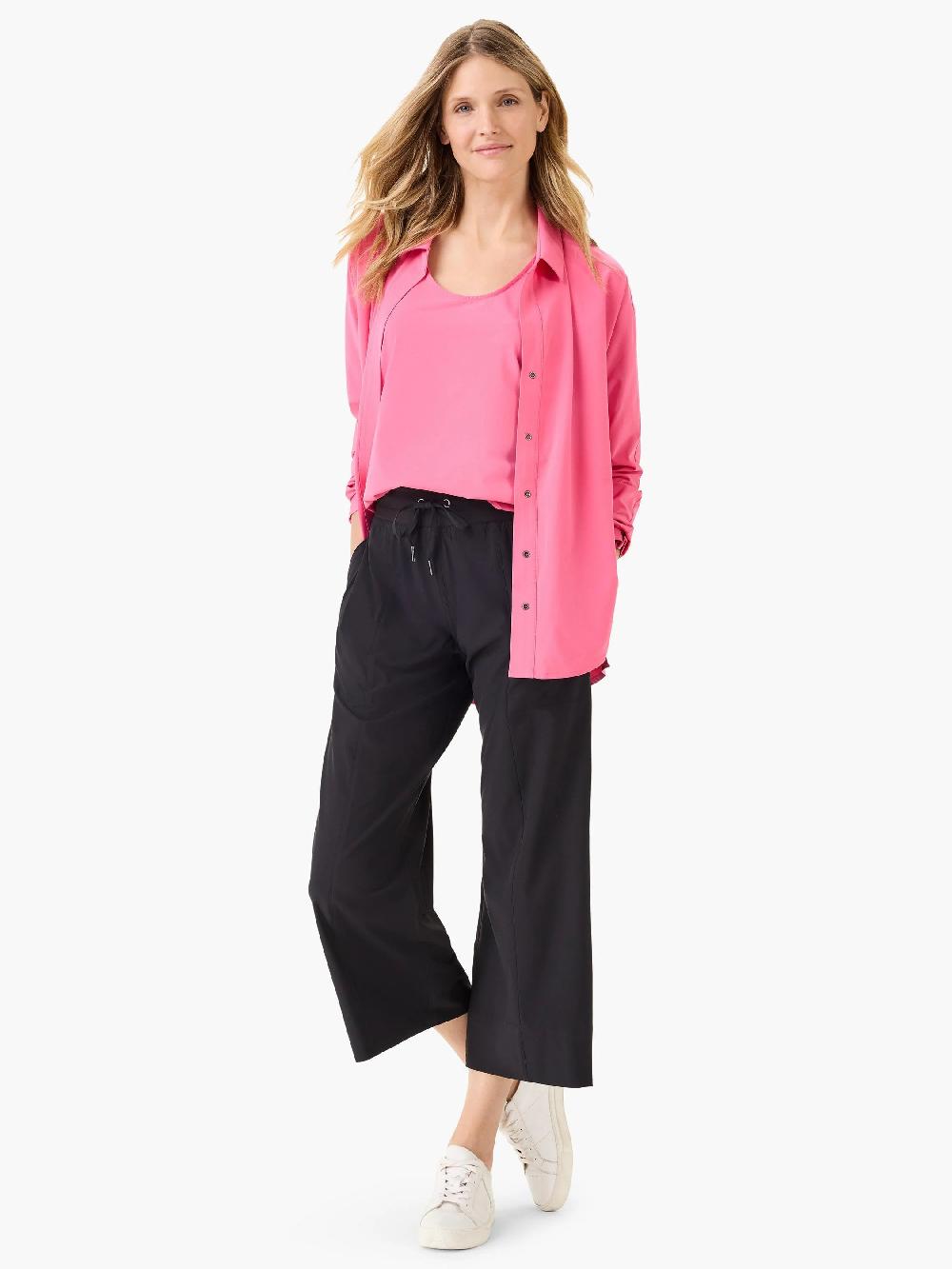 Nic Zoe Tech Stretch Wide Leg Crop Pant