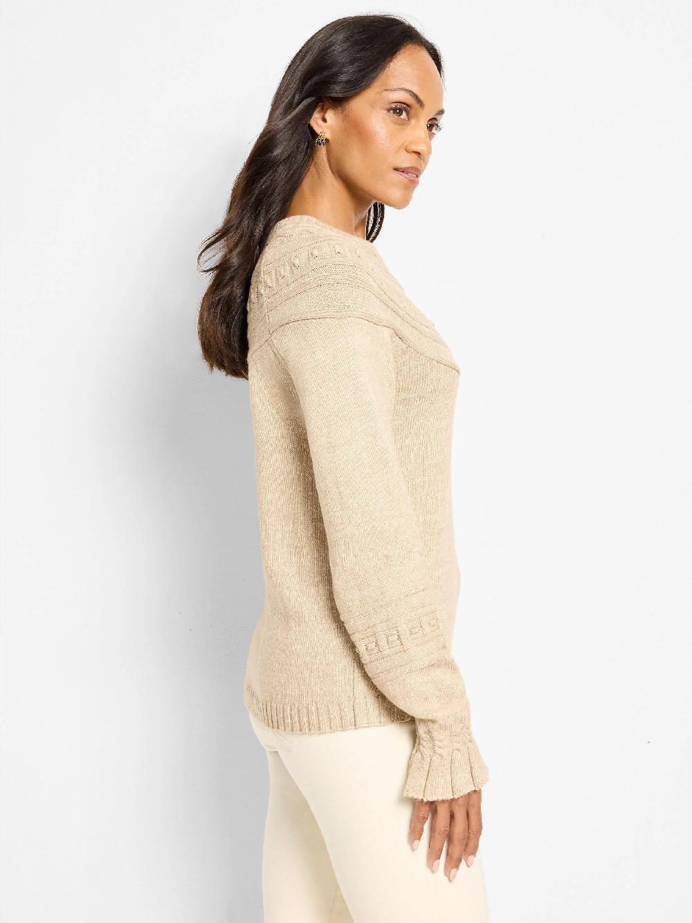 Nic Zoe Textural Dot Cozy Sweater
