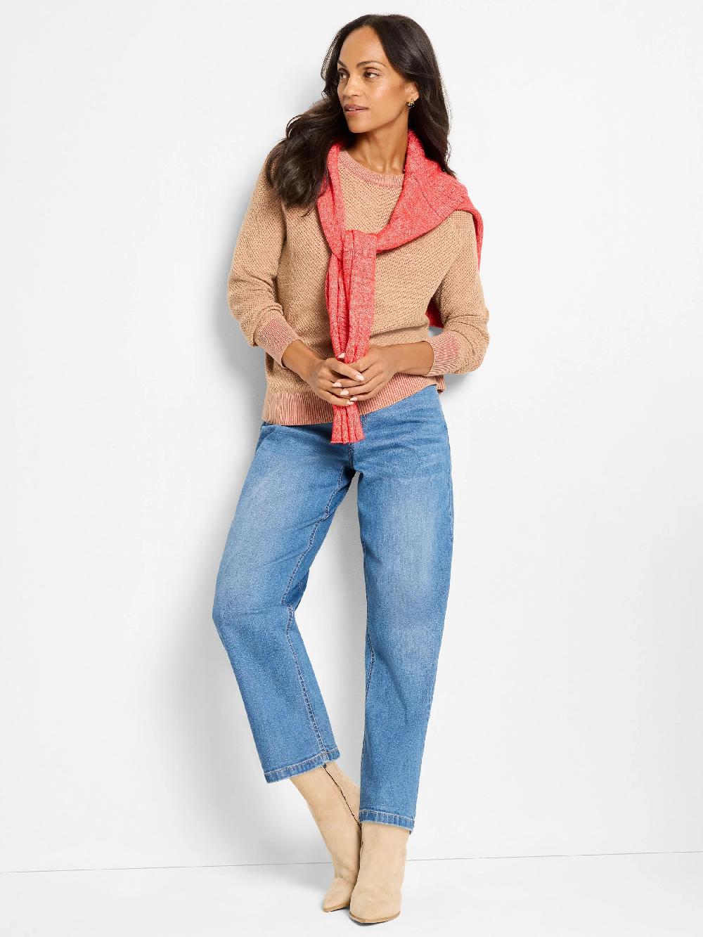 Nic Zoe Textured Cotton Sweater