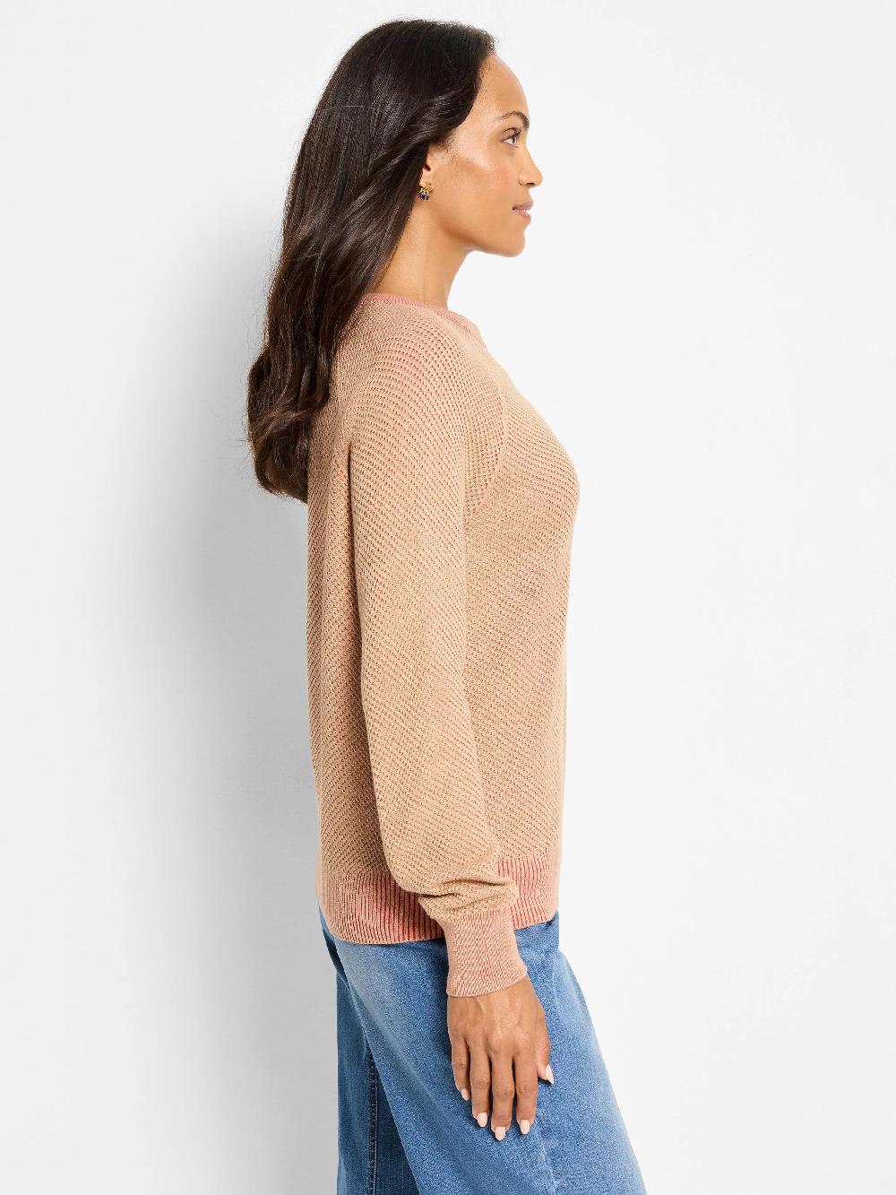 Nic Zoe Textured Cotton Sweater