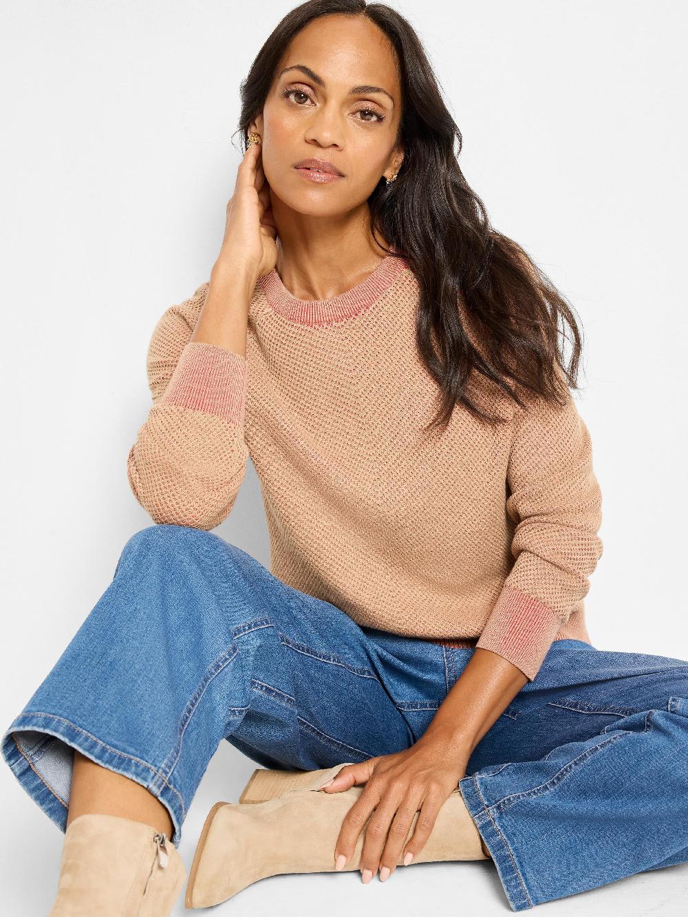 nic zoe Textured Cotton Sweater