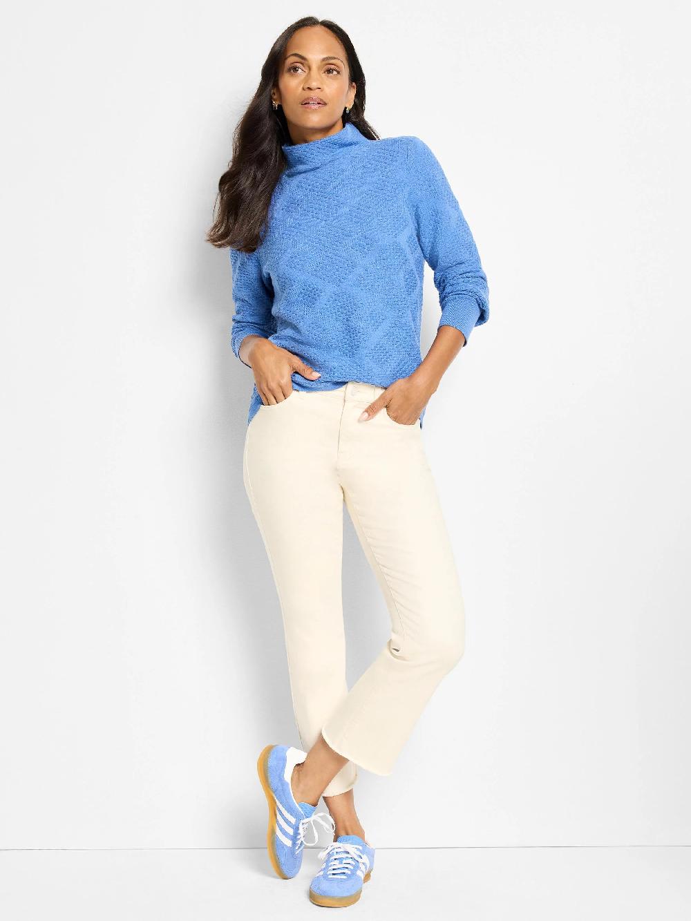 Nic Zoe Textured Diamonds Sweater