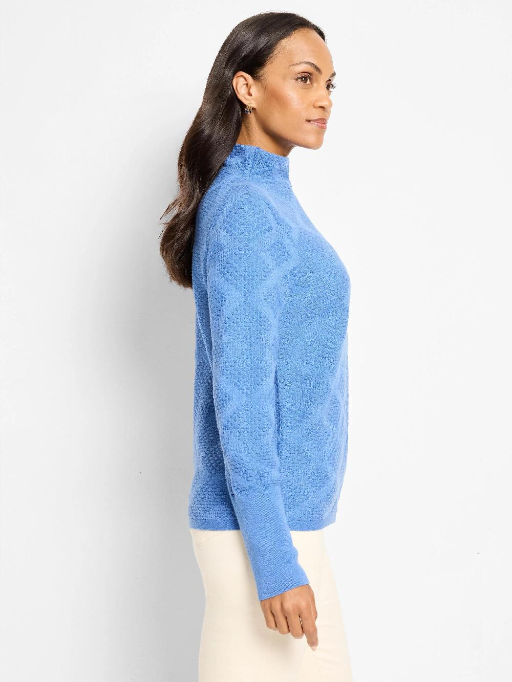 Nic Zoe Textured Diamonds Sweater