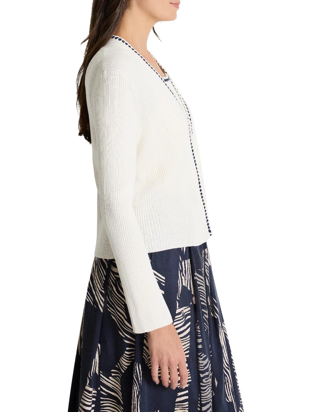 Nic Zoe Trimmed Rib Cardigan