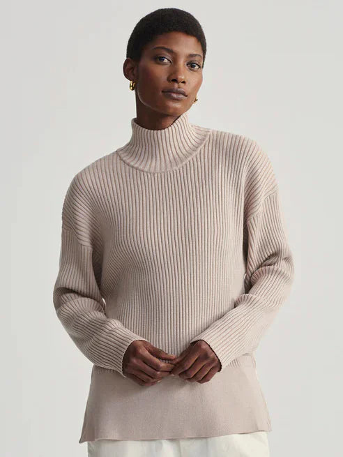 Nic Zoe Varley Mayfair Mock Neck Knit Sweater