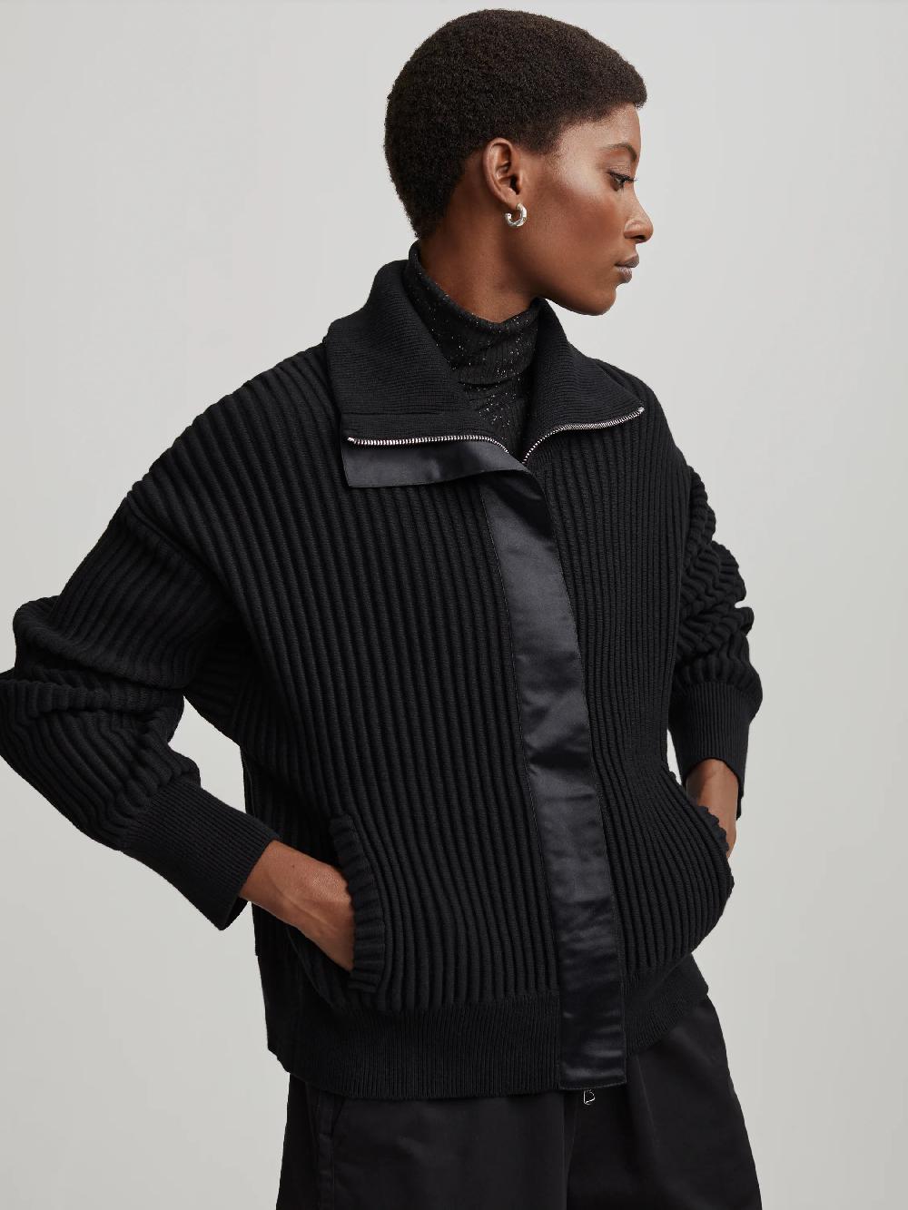 Nic Zoe Varley Mayfair Mock Neck Knit Sweater