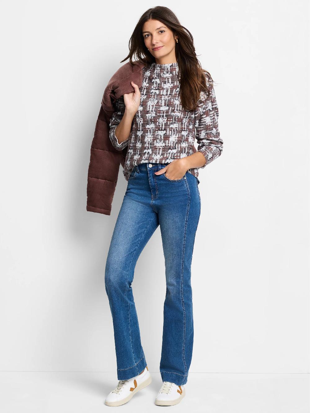 Nic Zoe Waffle Stitch Stamp Sweater