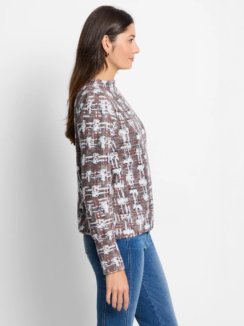 Nic Zoe Waffle Stitch Stamp Sweater