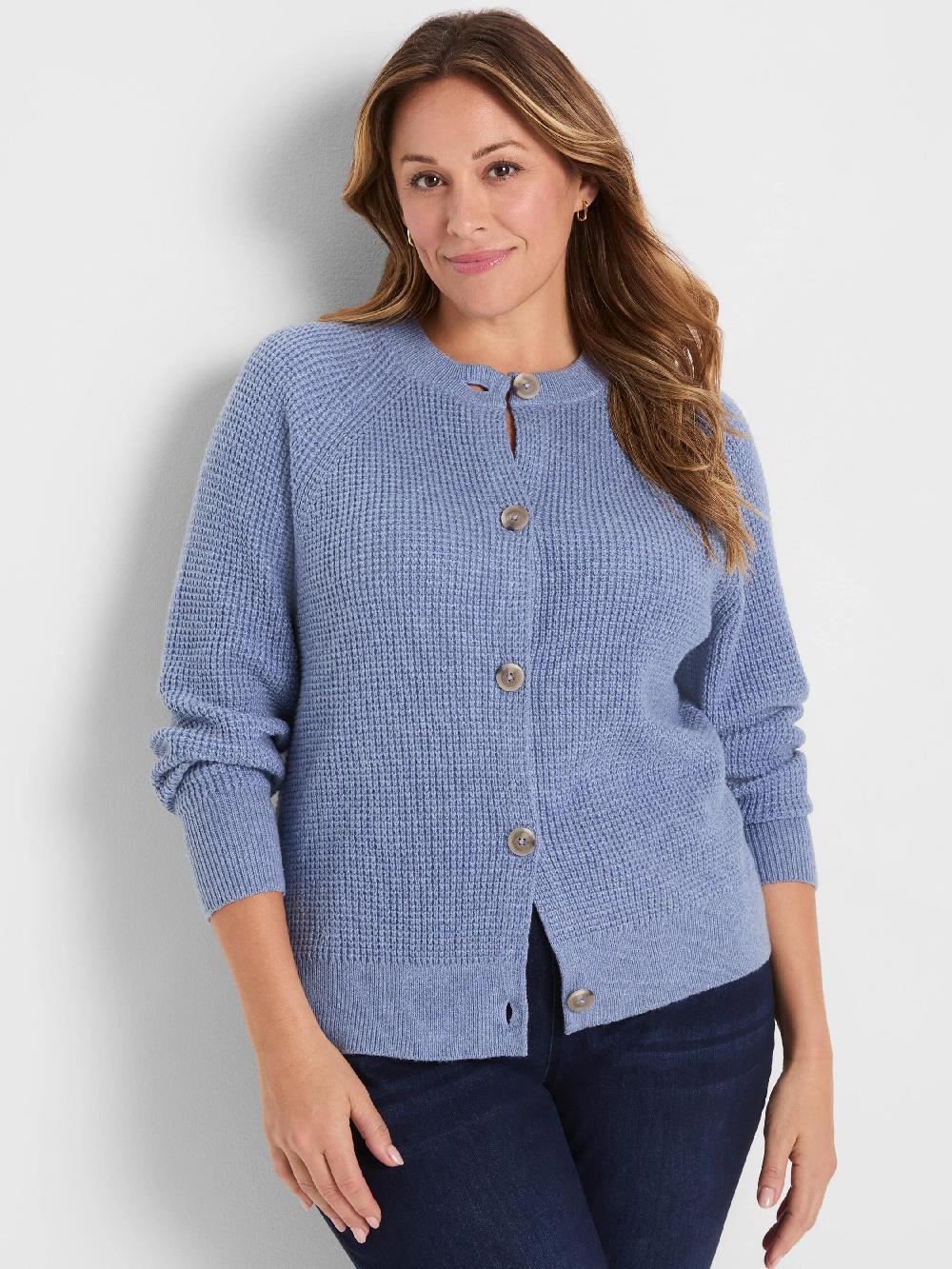 nic zoe Waffle Tuck Cardigan