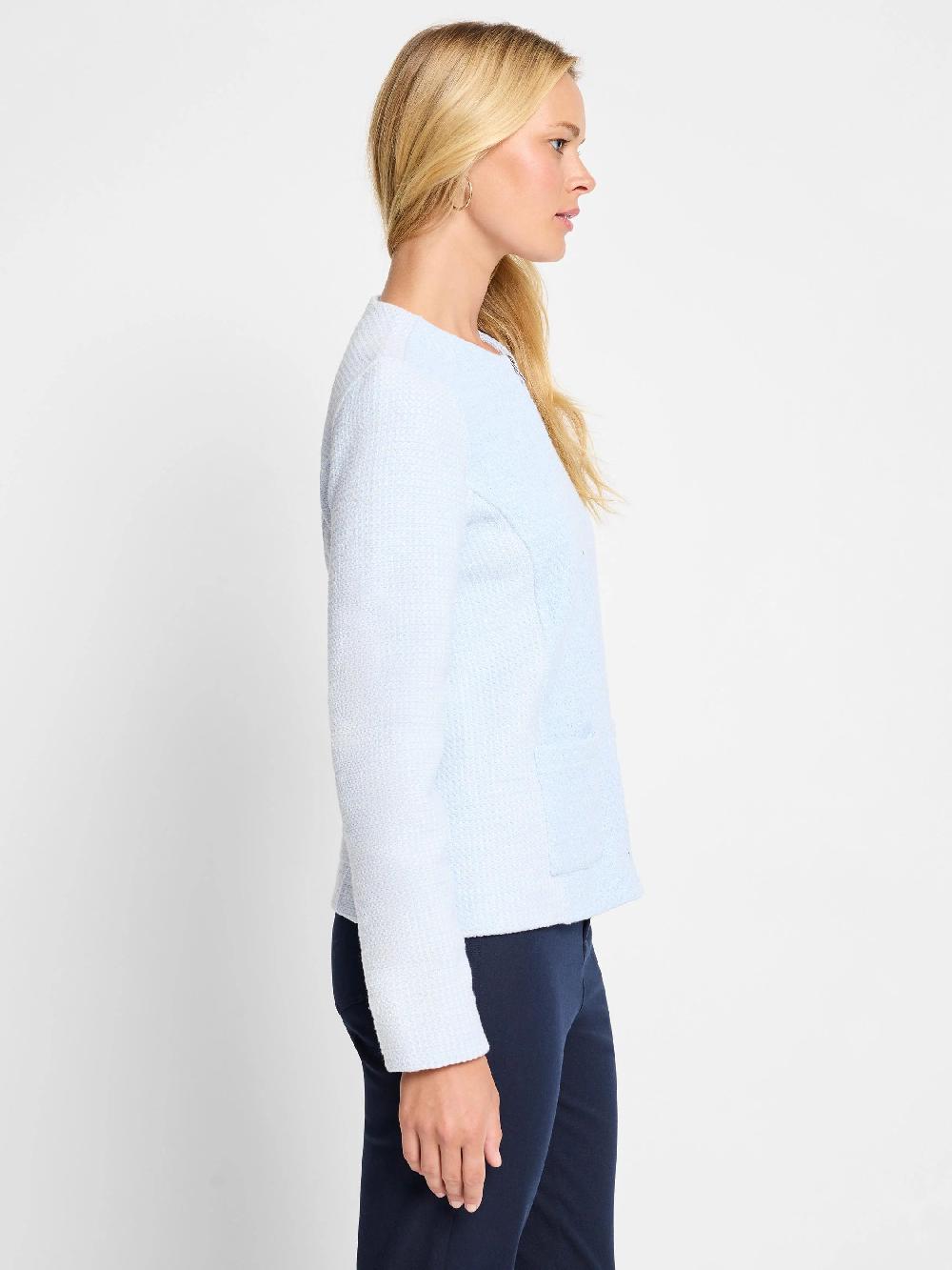 Nic Zoe Weave Mix Knit Zip Jacket