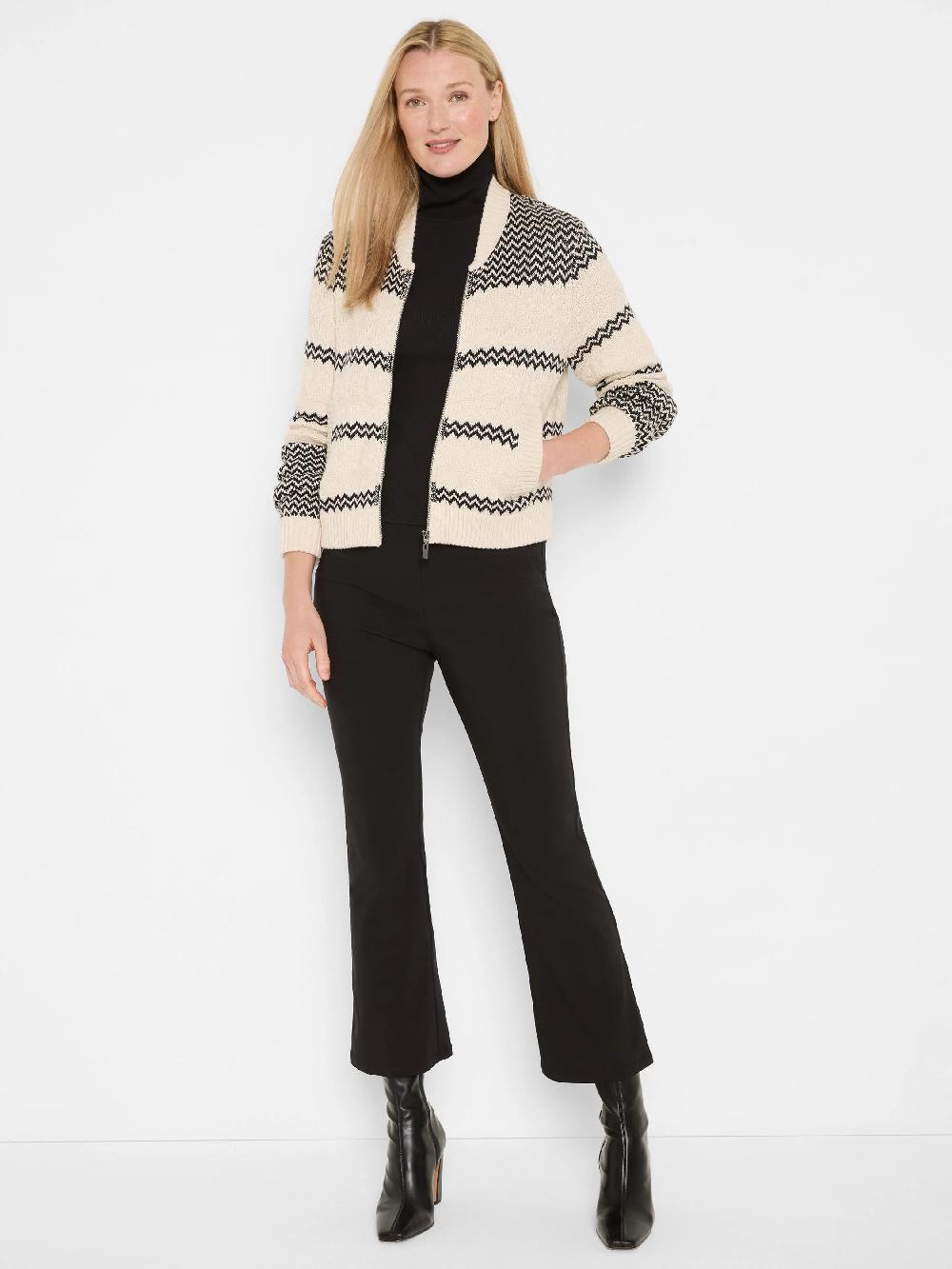 Nic Zoe Zig Zag Bomber Jacket