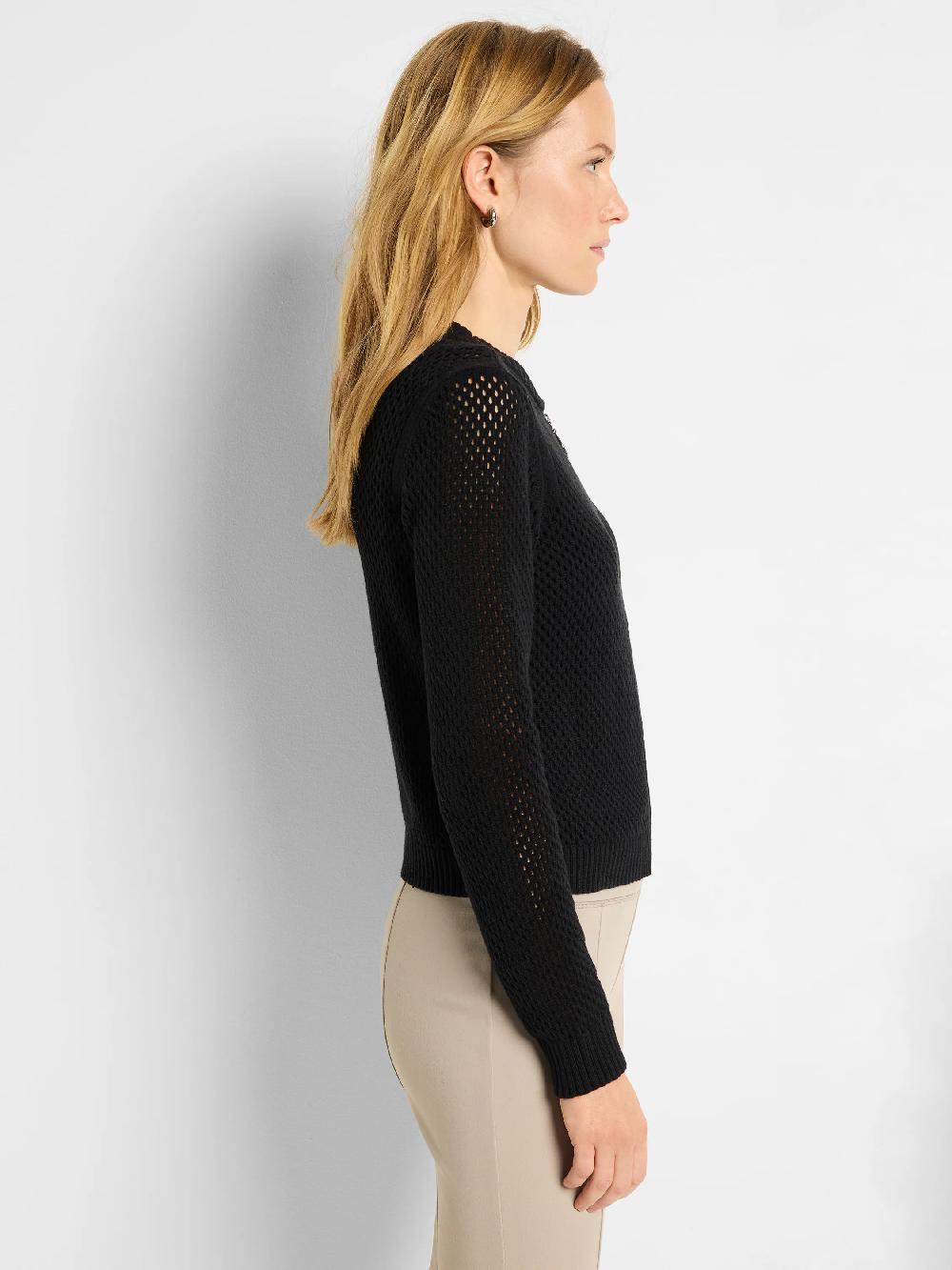 Nic Zoe Zip Front Mesh Cardigan