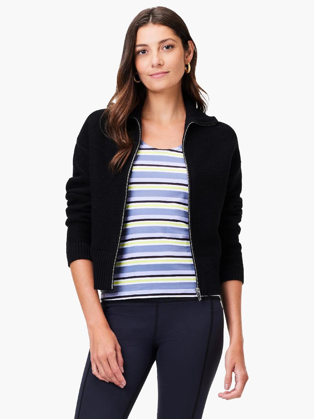 Nic Zoe Zip Front Sweater Jacket