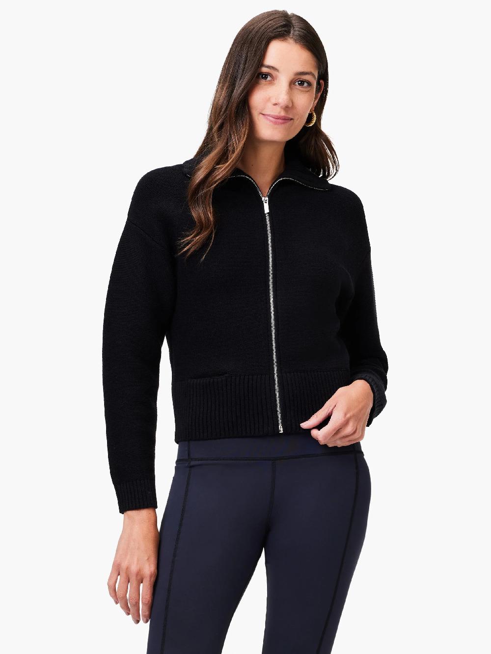 nic zoe Zip Front Sweater Jacket