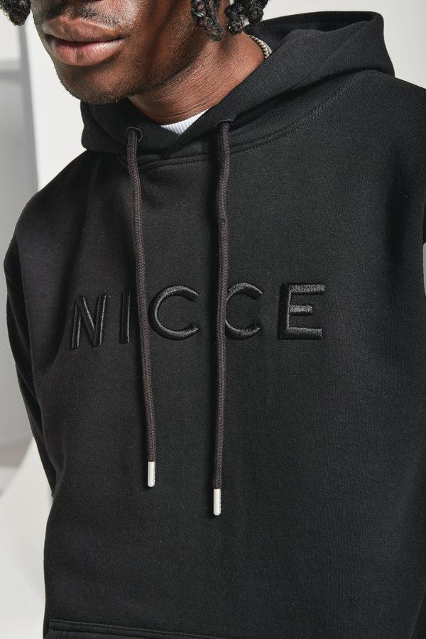 Nicce NICCE Mens Mercury Hoodie & Jogger Tracksuit Set Black