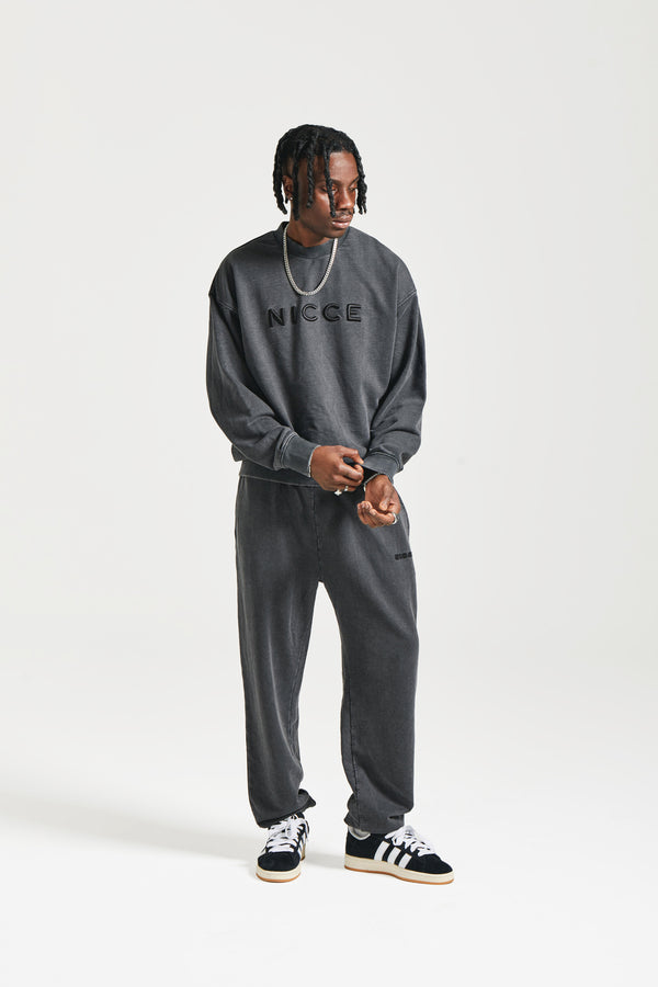 Nicce NICCE Mens Mercury Oversized Sweat Crew Black
