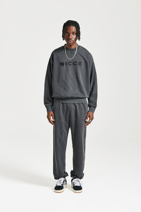 nicce NICCE Mens Mercury Oversized Sweat Crew Black