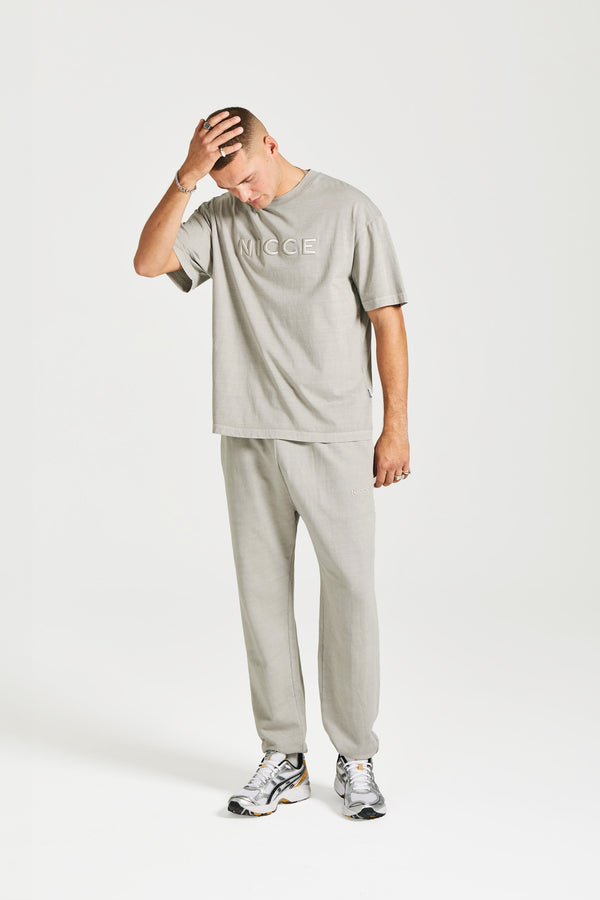 Nicce NICCE Mens Mercury Oversized T-Shirt Circular Grey