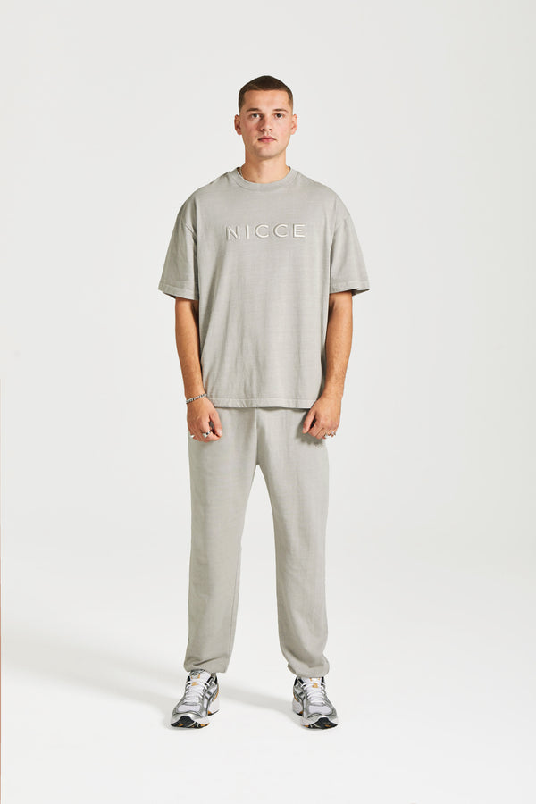 Nicce NICCE Mens Mercury Oversized T-Shirt Circular Grey