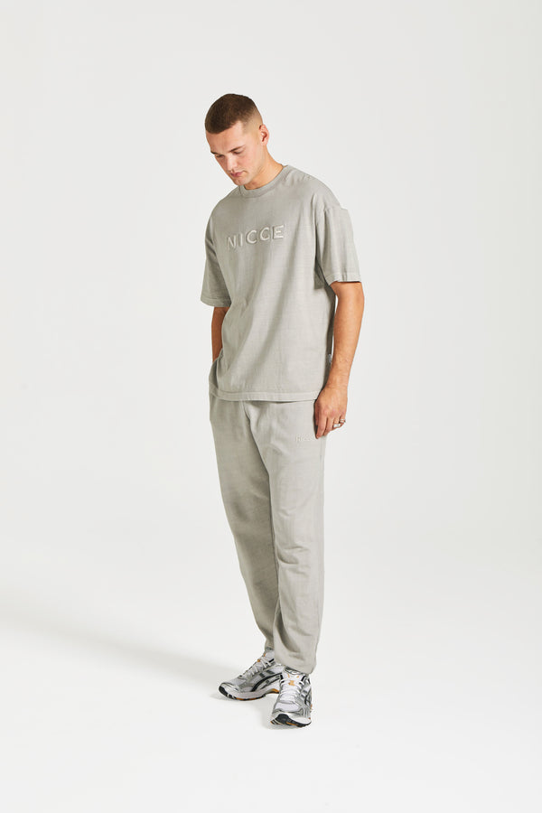 nicce NICCE Mens Mercury Oversized T-Shirt Circular Grey