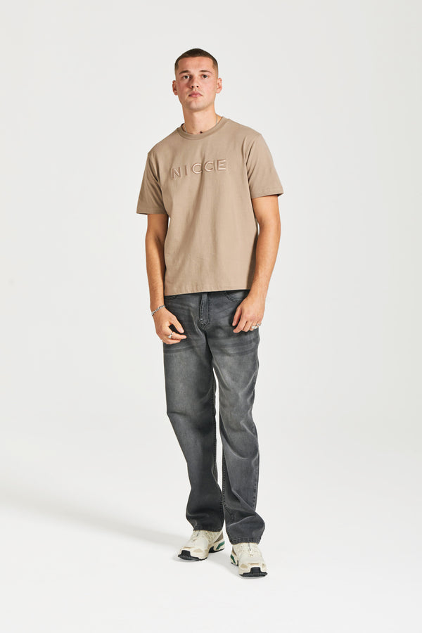 Nicce NICCE Mens Mercury Short Sleeve T-Shirt Taupe