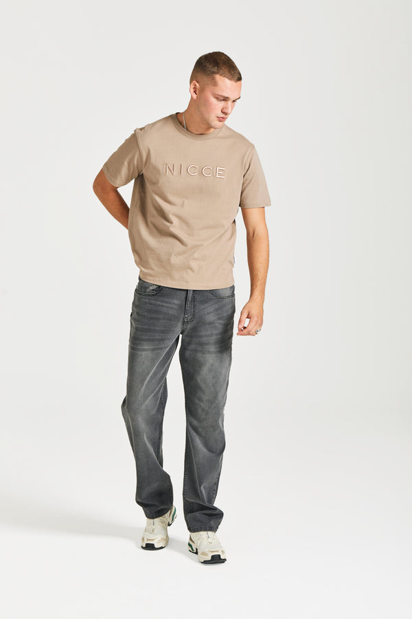 Nicce NICCE Mens Mercury Short Sleeve T-Shirt Taupe