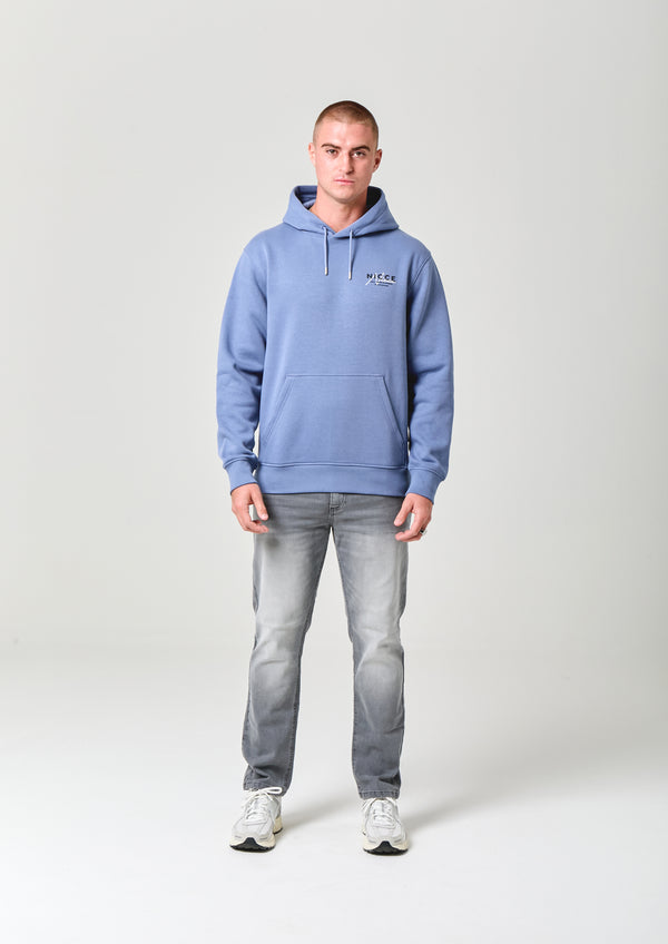 Nicce NICCE Mens World Essentials Hoodie Element Blue