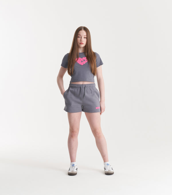 nicce NICCE Girls Heart Baby T-Shirt Grey