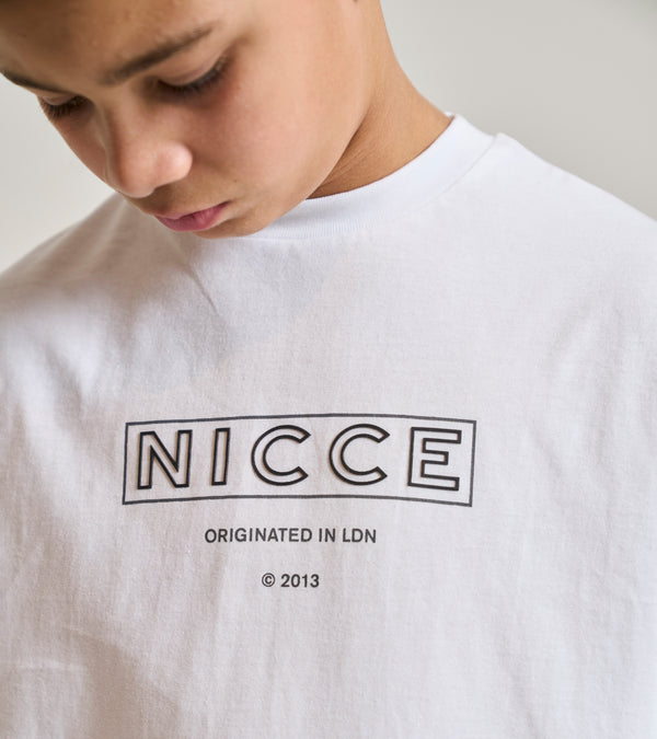 Nicce NICCE Juniors Dyna T-Shirt White