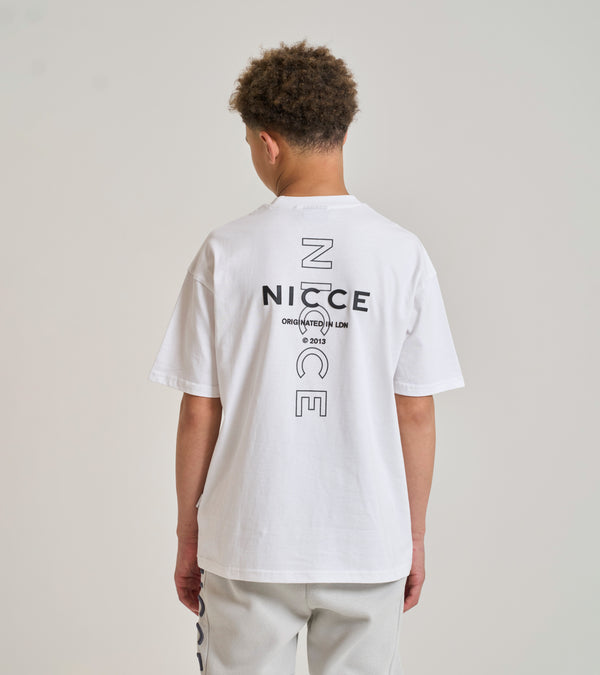 Nicce NICCE Juniors Dyna T-Shirt White
