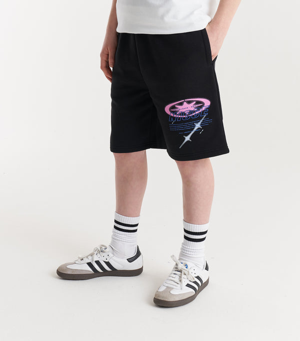 Nicce NICCE Juniors Tag Fleece Shorts Black