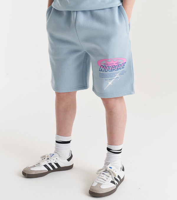 Nicce NICCE Juniors Tag Fleece Shorts Blue