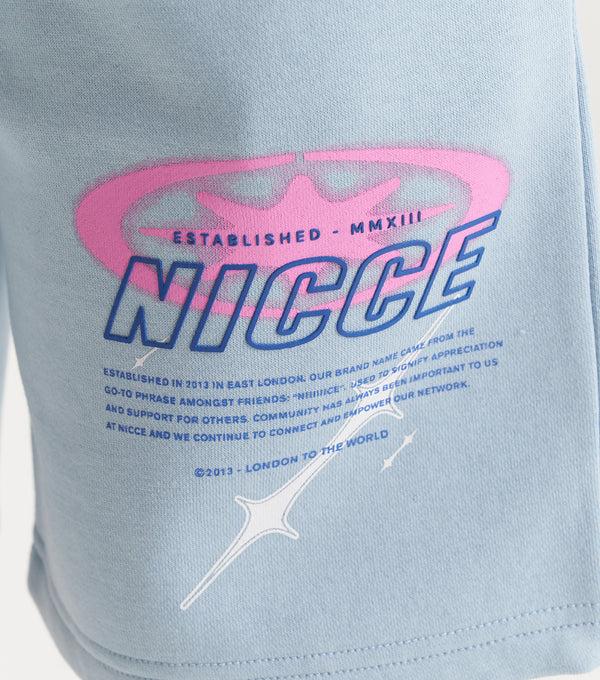 Nicce NICCE Juniors Tag Fleece Shorts Blue