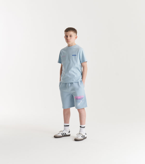 nicce NICCE Juniors Tag Fleece Shorts Blue