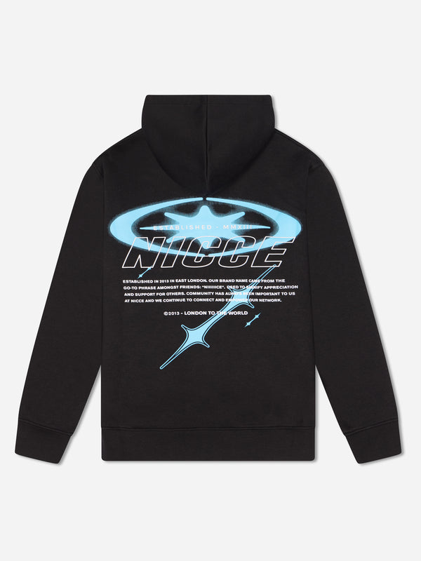 Nicce NICCE Juniors Tag Hoodie Black/Blue