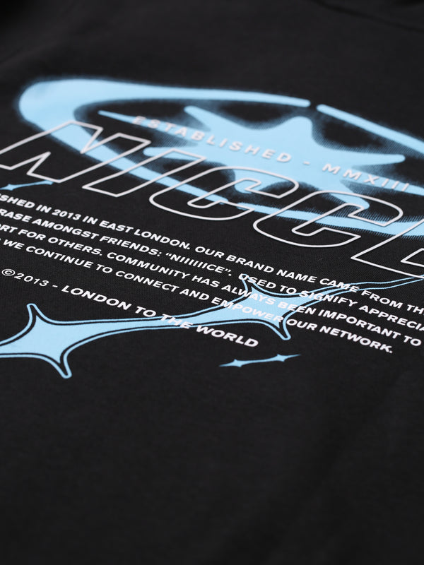Nicce NICCE Juniors Tag Hoodie Black/Blue