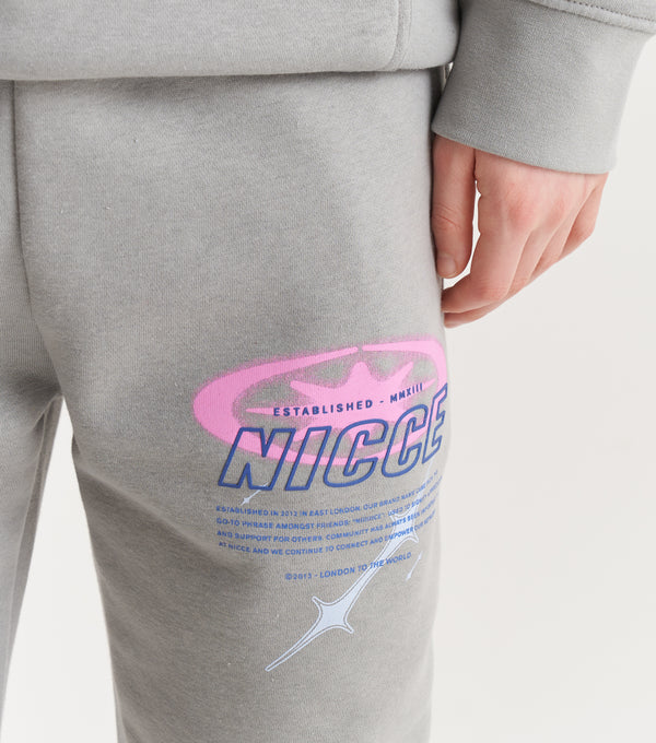 Nicce NICCE Juniors Tag Joggers Circular Grey
